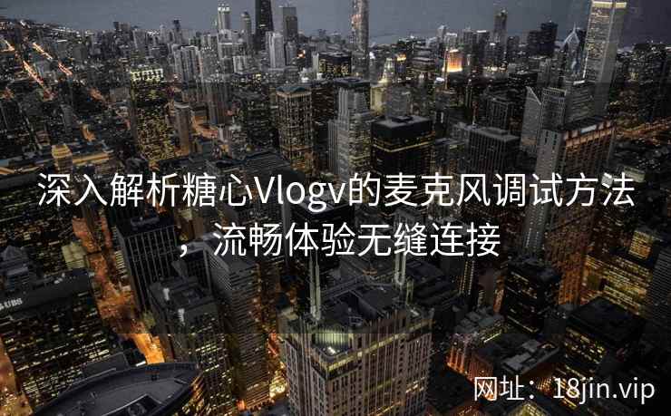 深入解析糖心Vlogv的麦克风调试方法，流畅体验无缝连接